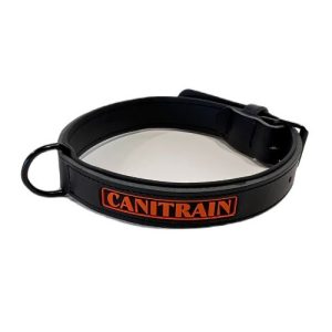 Équipement pour chien Canitrain fabriqué dans le Tarn : collier cuir noire taille M