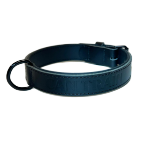 Equipement pour chien Canitrain fabriqué dans le Tarn : collier cuir noir taille S